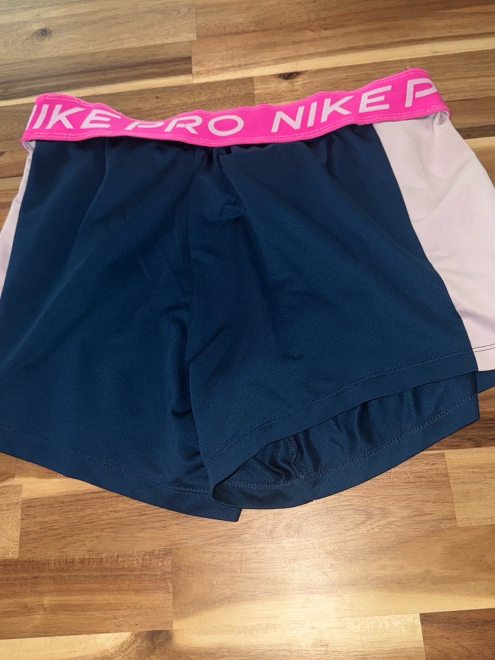 Nike Women’s Navy Shorts with Pink Waistband